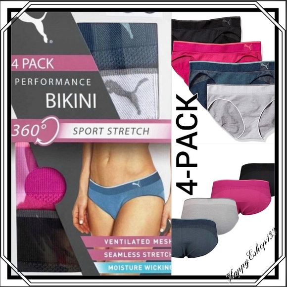 Puma 360o Performance Bikini Sport Stretch, 4-Pack - Picture 14 of 14